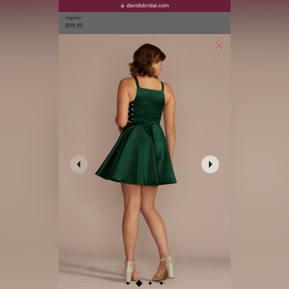 NWT, juniors emerald green formal dress, size 0 - Picture 2 of 5